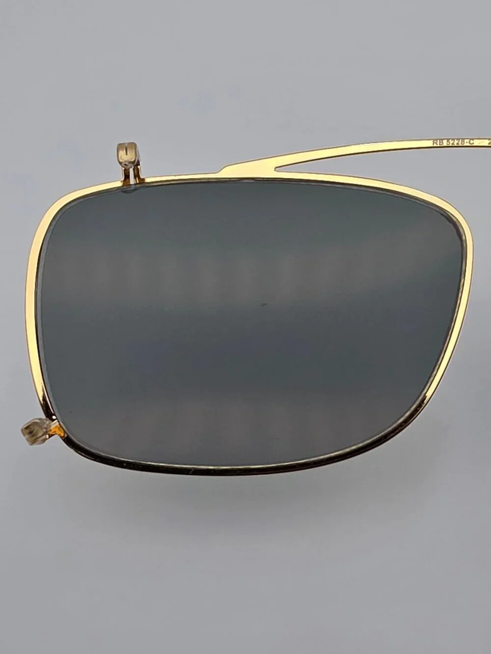 Ray-Ban RB5228-C 2500/71 Arista Gold Frame G-15 Green Lens Clip On Sunglasses